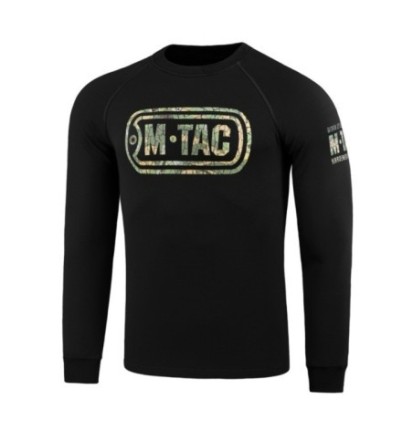 Mikina M-Tac Logo Raglan - čierna, L