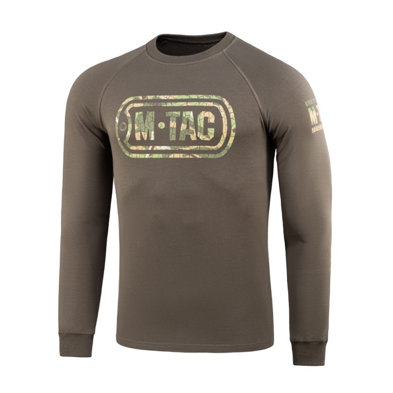 Mikina M-Tac Logo Raglan - olivová, XL