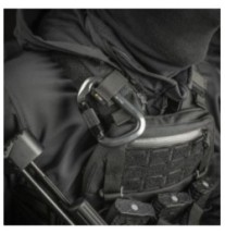 Karabína M-Tac Key-Lock - čierna