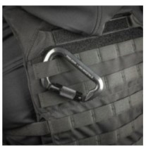 Karabína M-Tac Key-Lock - čierna