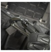 Karabína M-Tac Key-Lock - čierna