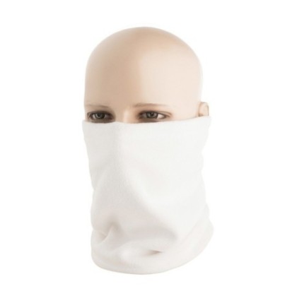 Nákrčník M-Tac Fleece Neck Gaiter 1/2 Drawstring 270 - biely, S/M