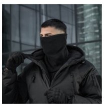 Nákrčník M-Tac Anatomical Snood Adjustable Elite Fleece 320 - čierny, L/XL