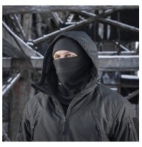 Nákrčník M-Tac Anatomic Tube Drawstring Polartec - čierny, S/M