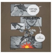 Tričko M-Tac Comics Drone Girl - tmavě olivové, XS