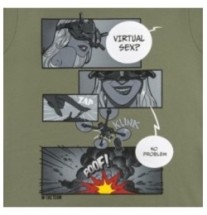 Tričko M-Tac Comics Drone Girl - olivové, S