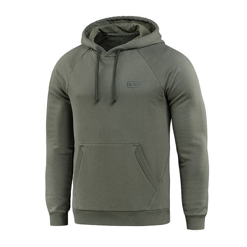 Mikina s kapucňou M-Tac Hoodie Cotton Raglan - olivová, L