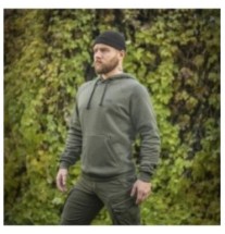 Mikina s kapucňou M-Tac Hoodie Cotton Raglan - olivová, L
