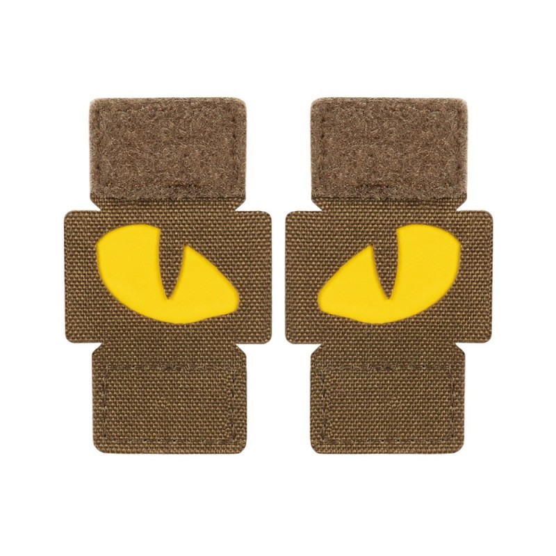 Nášivka M-Tac Tiger Eyes Laser Cut 2 ks - coyote-žlutá