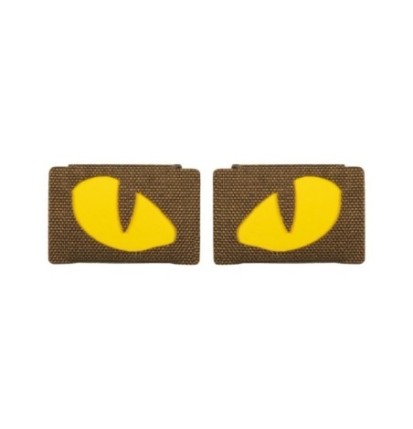 Nášivka M-Tac Tiger Eyes Laser Cut 2 ks - coyote-žlutá
