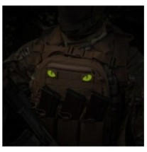Nášivka M-Tac Tiger Eyes Laser Cut 2 ks - coyote-žlutá