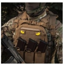 Nášivka M-Tac Tiger Eyes Laser Cut 2 ks - coyote-žlutá
