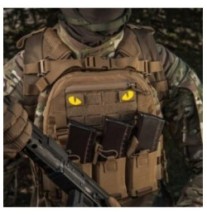 Nášivka M-Tac Tiger Eyes Laser Cut 2 ks - coyote-žlutá