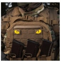 Nášivka M-Tac Tiger Eyes Laser Cut 2 ks - coyote-žlutá
