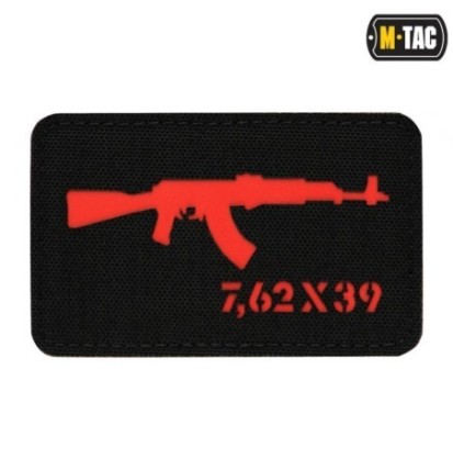 Nášivka M-Tac zbraň AKM 7,62х39 - čierna-červená