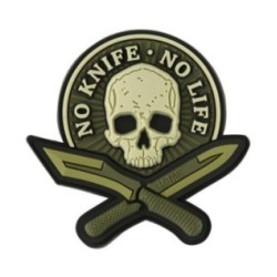 Nášivka M-Tac No Knife No Life 3D - olivová