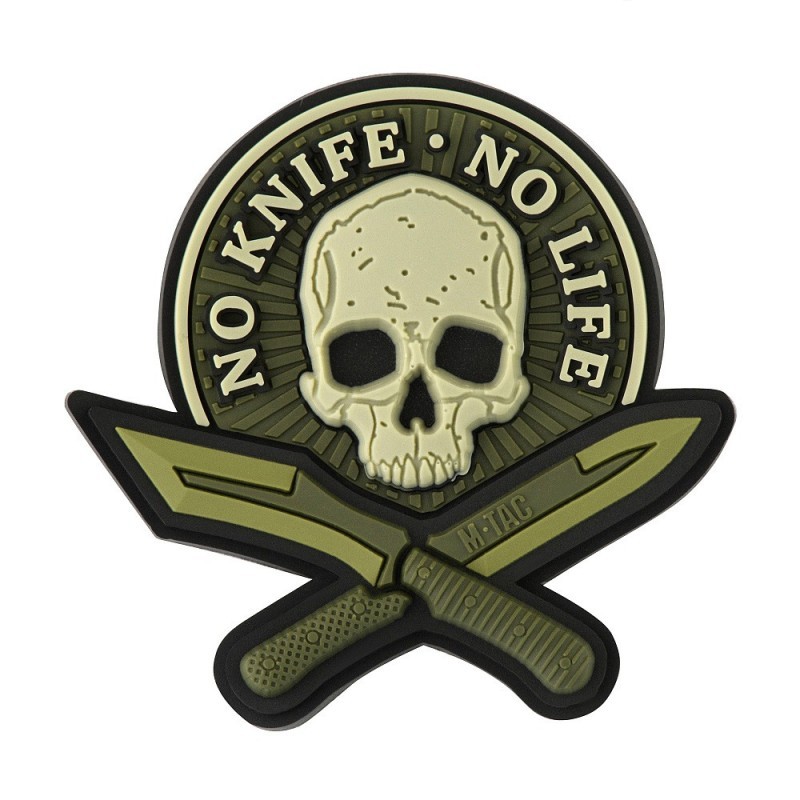 Nášivka M-Tac No Knife No Life 3D - olivová
