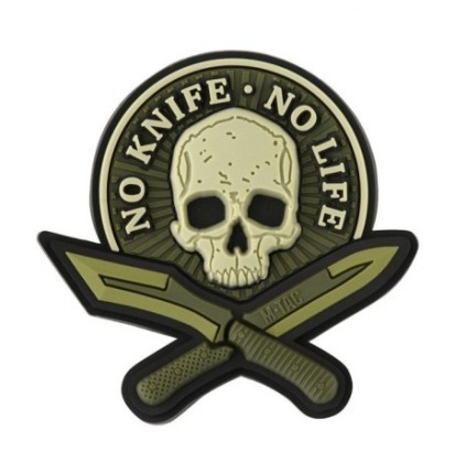 Nášivka M-Tac No Knife No Life 3D - olivová