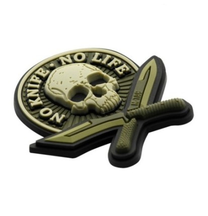Nášivka M-Tac No Knife No Life 3D - olivová