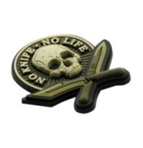 Nášivka M-Tac No Knife No Life 3D - olivová