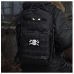 Nášivka M-Tac Bearded Skull 3D - biela