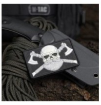 Nášivka M-Tac Bearded Skull 3D - biela