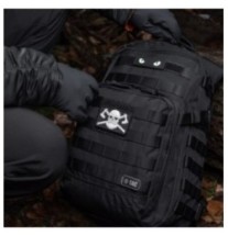 Nášivka M-Tac Bearded Skull 3D - biela