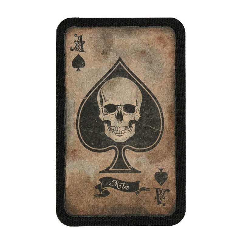 Nášivka M-Tac Ace Of Spades Skull - coyote-čierna