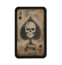 Nášivka M-Tac Ace Of Spades Skull - coyote-čierna