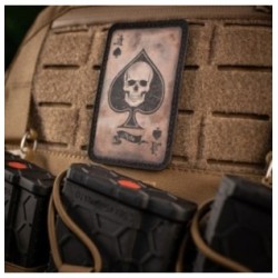 Nášivka M-Tac Ace Of Spades Skull - coyote-čierna