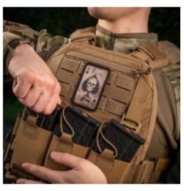 Nášivka M-Tac Ace Of Spades Skull - coyote-čierna