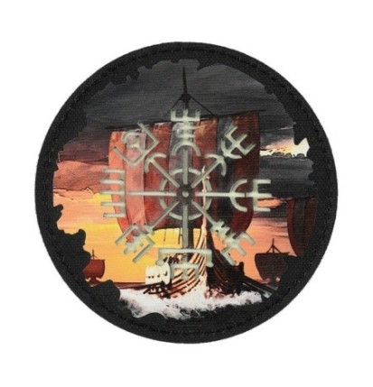 Nášivka M-Tac Walknut Vegvisir Drakkar Round - farebná