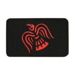 Nášivka M-Tac Raven Flag Laser Cut - čierna-červená