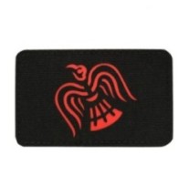 Nášivka M-Tac Raven Flag Laser Cut - čierna-červená