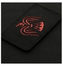 Nášivka M-Tac Raven Flag Laser Cut - čierna-červená