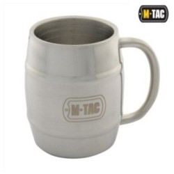 Hrnček M-Tac Beer Thermo Mug 450 ml - strieborný