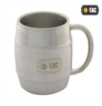 Hrnček M-Tac Beer Thermo Mug 450 ml - strieborný