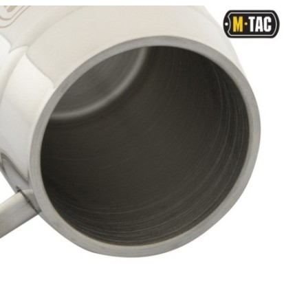 Hrnček M-Tac Beer Thermo Mug 450 ml - strieborný