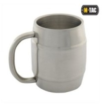 Hrnček M-Tac Beer Thermo Mug 450 ml - strieborný
