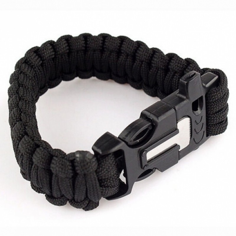 Náramok Survival Para 3v1 - čierny