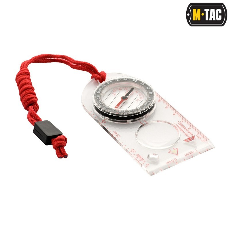 Kompas (buzola) mapový s lupou M-Tac Map Compass - priehľadný Kompas (buzola) mapový s lupou M-Tac Map Compass - priehľadný