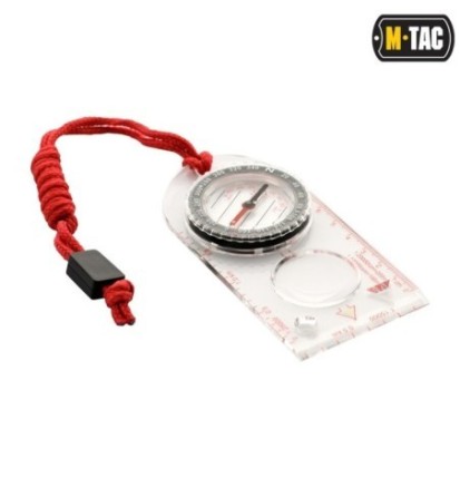 Kompas (buzola) mapový s lupou M-Tac Map Compass - priehľadný