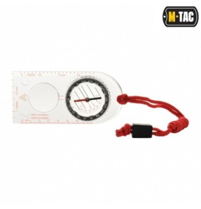 Kompas (buzola) mapový s lupou M-Tac Map Compass - priehľadný