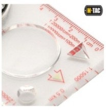 Kompas (buzola) mapový s lupou M-Tac Map Compass - priehľadný