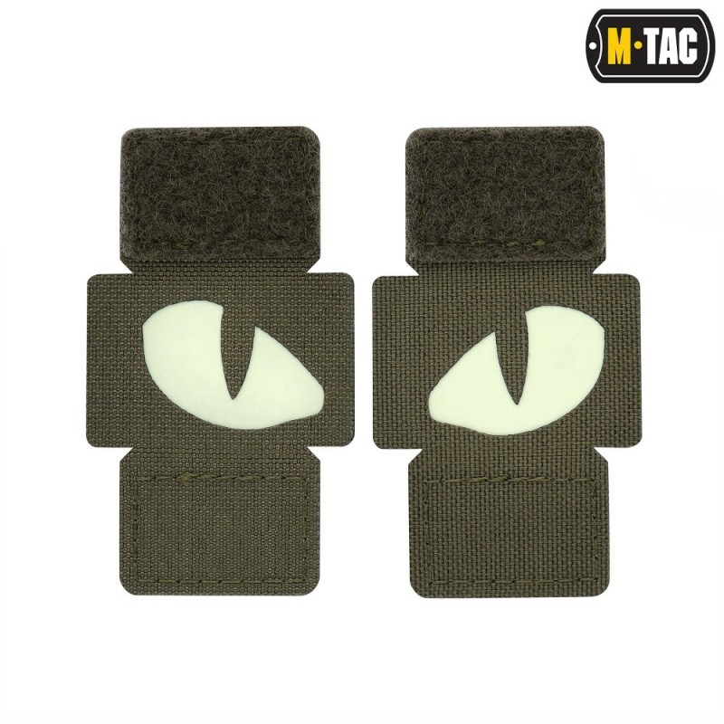 Nášivka M-Tac Tiger Eyes Laser Cut 2 ks - olivová-biela Nášivka M-Tac Tiger Eyes Laser Cut 2 ks - olivová-biela