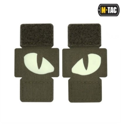 Nášivka M-Tac Tiger Eyes Laser Cut 2 ks - olivová-biela