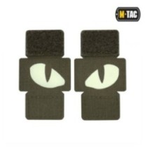Nášivka M-Tac Tiger Eyes Laser Cut 2 ks - olivová-biela