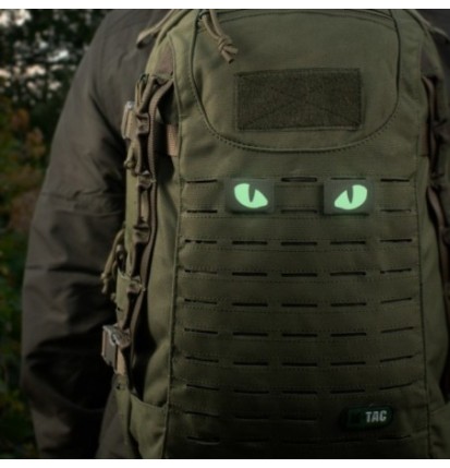 Nášivka M-Tac Tiger Eyes Laser Cut 2 ks - olivová-biela