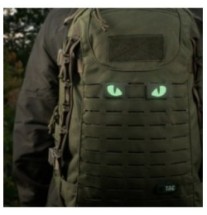 Nášivka M-Tac Tiger Eyes Laser Cut 2 ks - olivová-biela