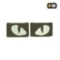 Nášivka M-Tac Tiger Eyes Laser Cut 2 ks - olivová-biela Nášivka M-Tac Tiger Eyes Laser Cut 2 ks - olivová-biela